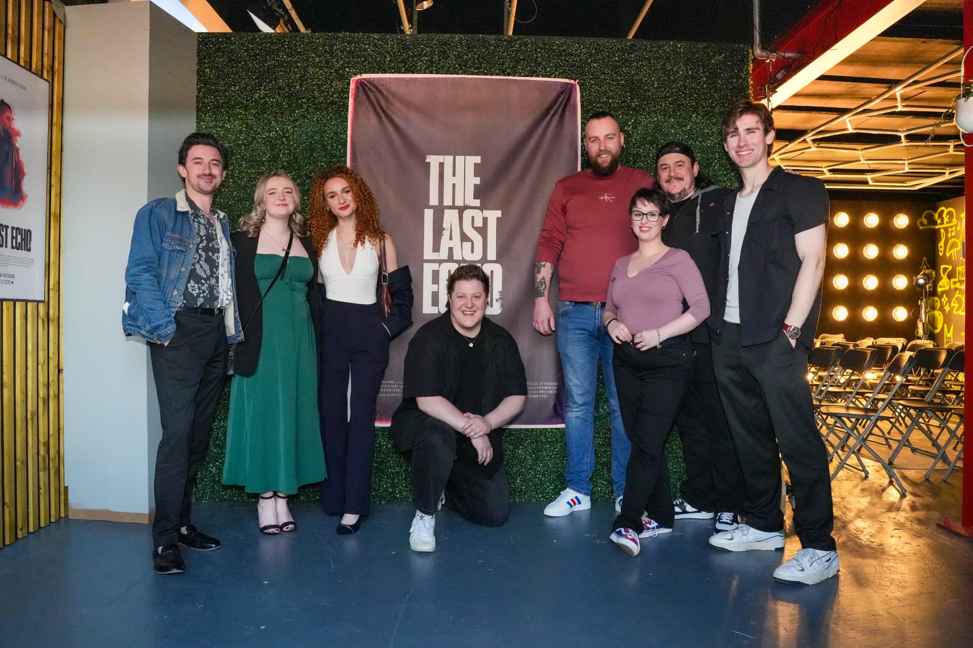 Cast and crew of The Last Echo at the premiere