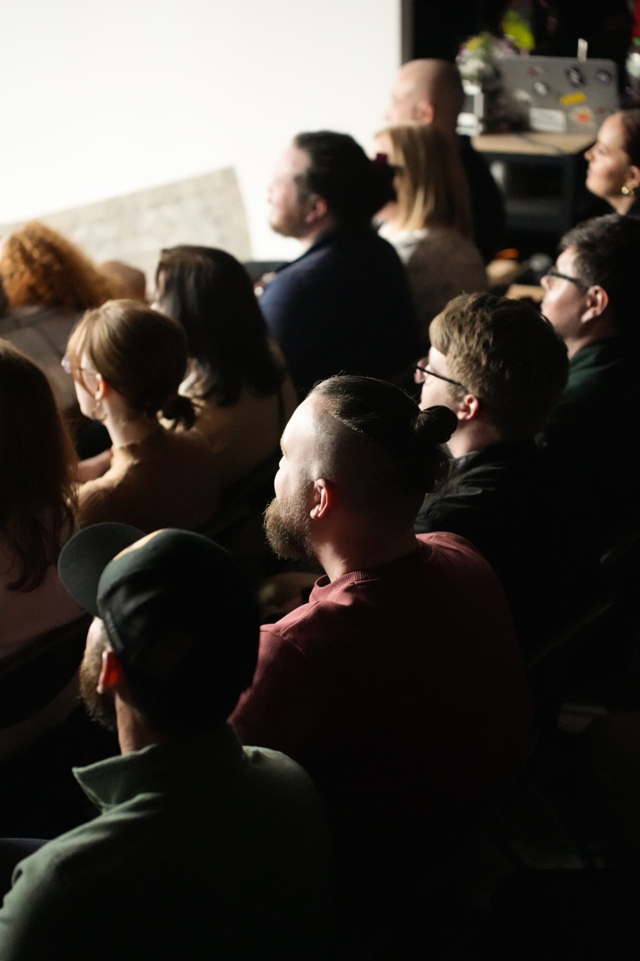 Audience watching the premiere screening